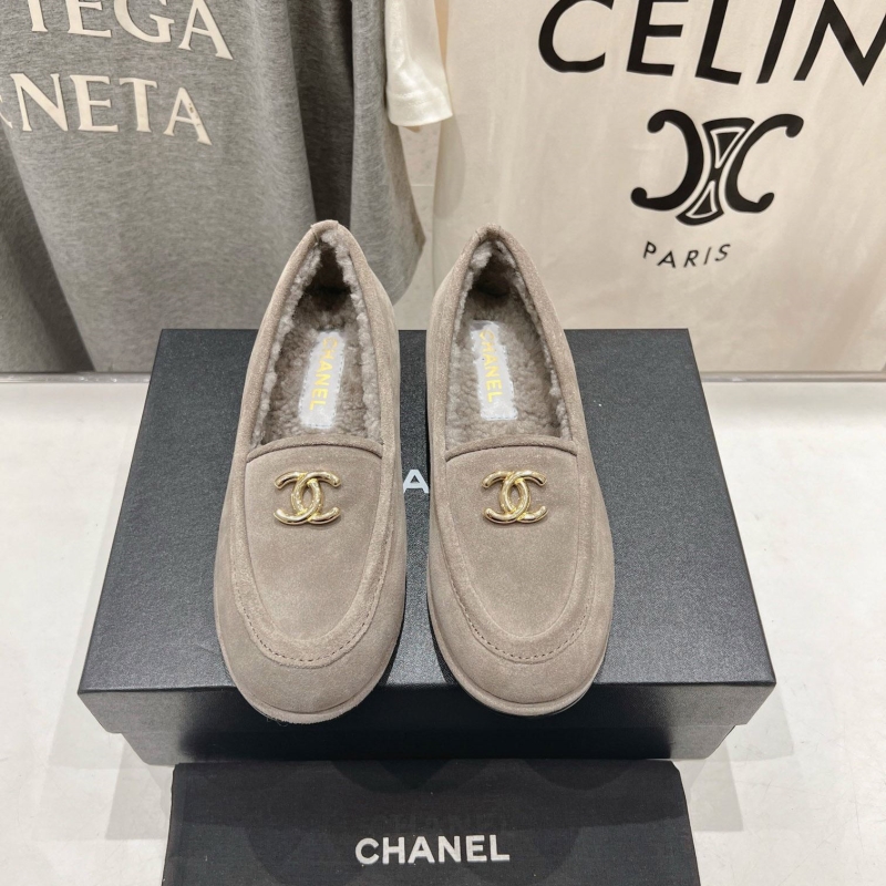 Ch*el leather shoes